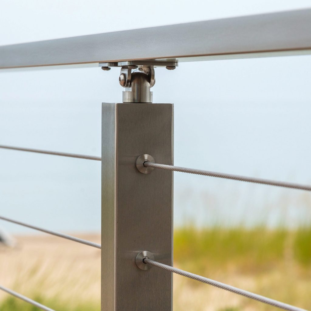 Cable Railing Posts PreDrilled Aluminum & Stainless Steel Posts
