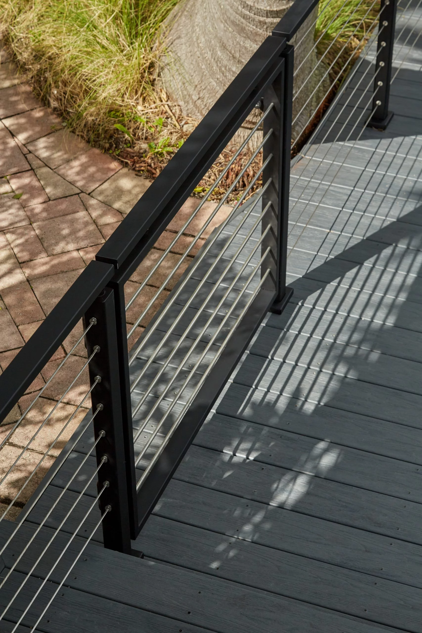 Miami Oceanside Deck With Black Cable Railing Viewrail