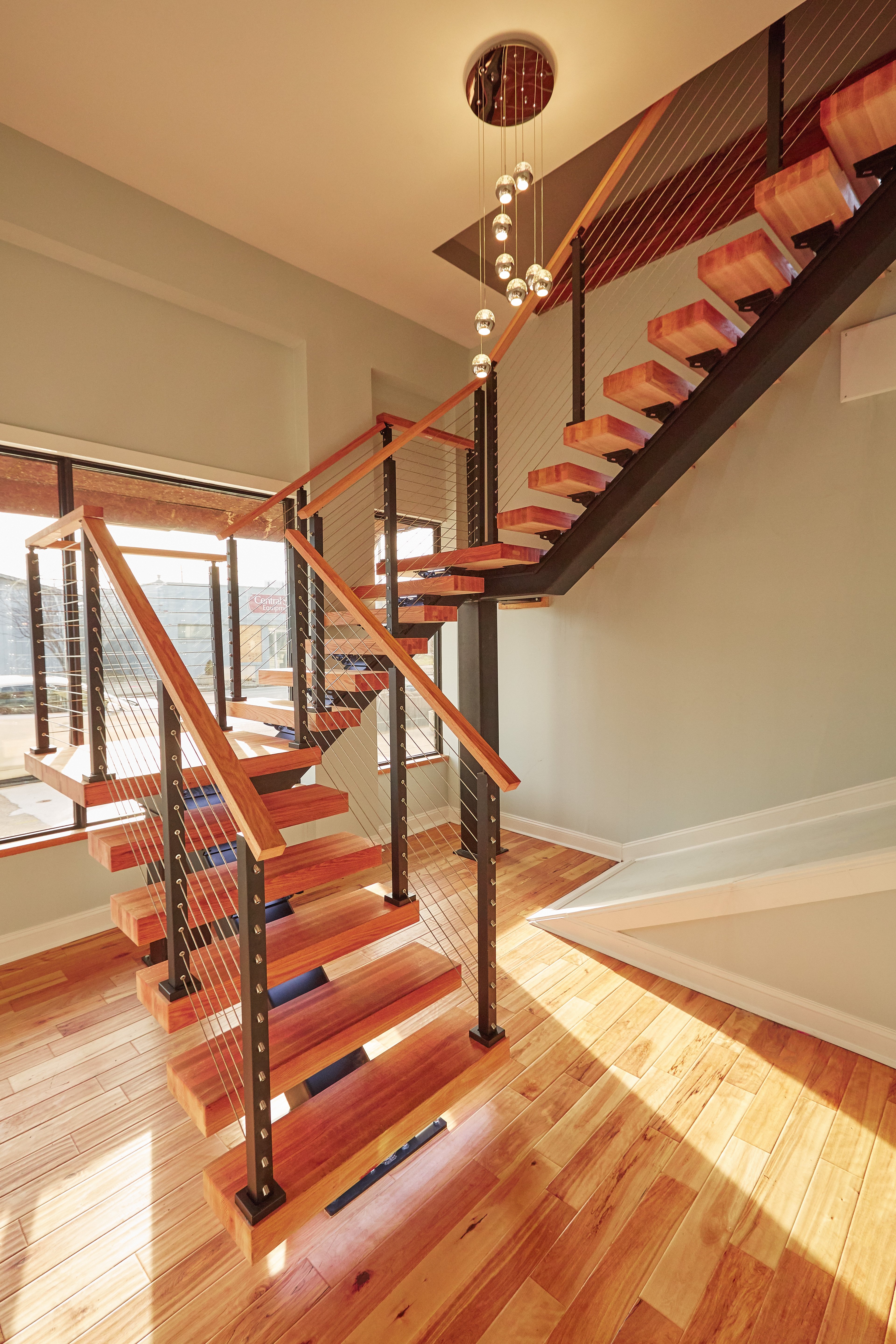 UShaped Floating Staircase