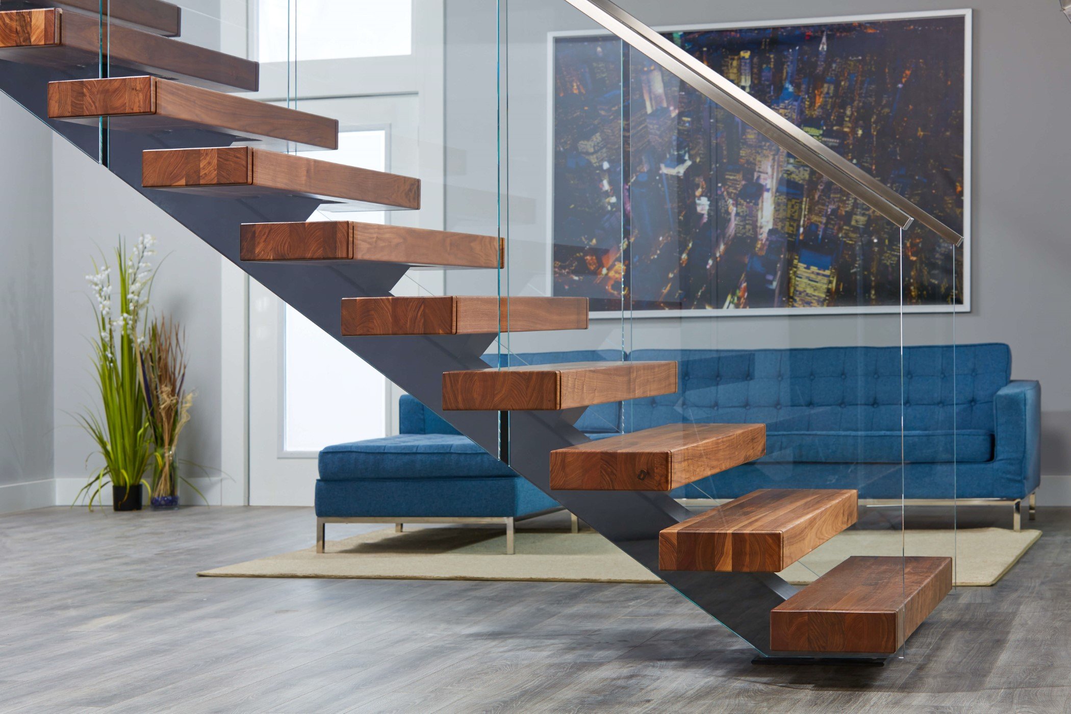 Viewrail Floating Stairs And Modern Railing For Stairs