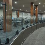 Glass Railing with Icy White Accents on a Frozen Lake - Viewrail