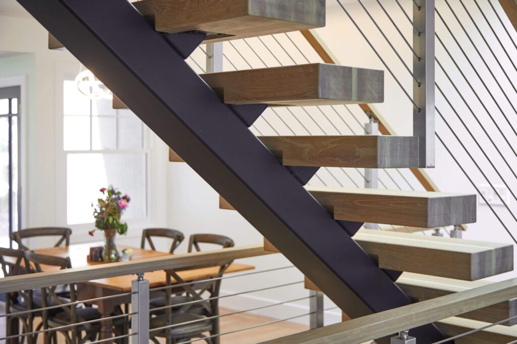 stringer floating railing