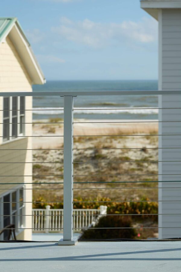 Cable Deck Railing Posts for a Coastal Home Viewrail