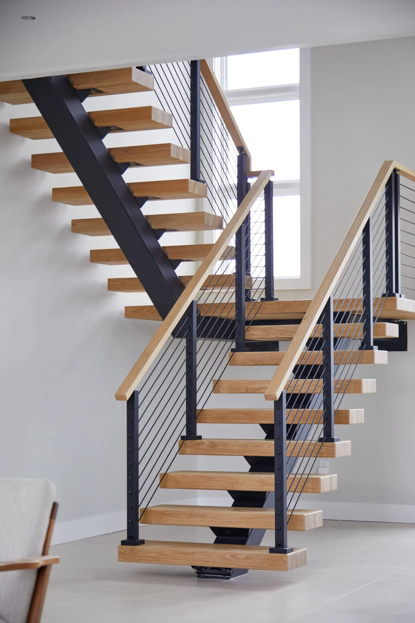 Floating Switchback Stairs For A Westhampton Home Viewrail floating-switchback-stairs-for-a-westhampton-home-viewrail