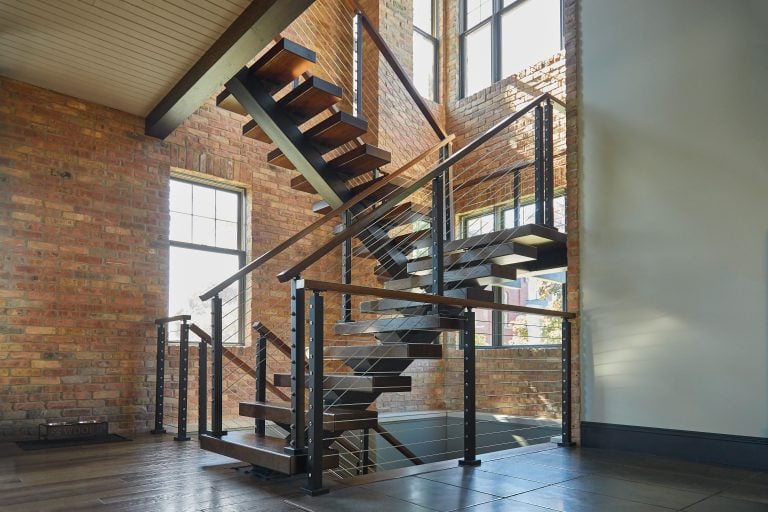 Steel Floating Stairs, Prefabricated DIY Metal Stairs