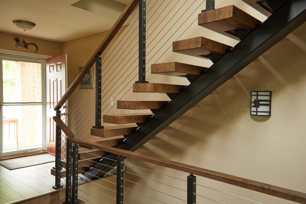 Floating Staircase Cost, How Much To Replace Stairs With Hardwood