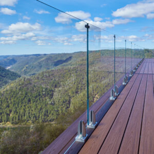Invisible Glass Railing on a Mountainside Home - Viewrail