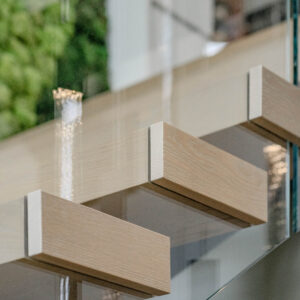 Eclectic Switchback Staircase with Glass Railing - Viewrail