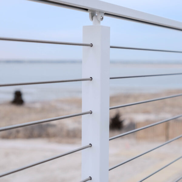 White Deck Railing on the Coast - Viewrail