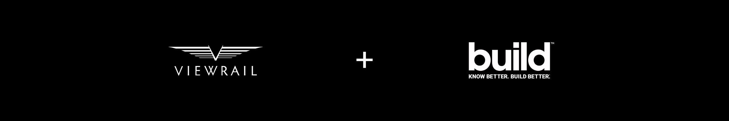 Viewrail and Build Show Logos on a black background.