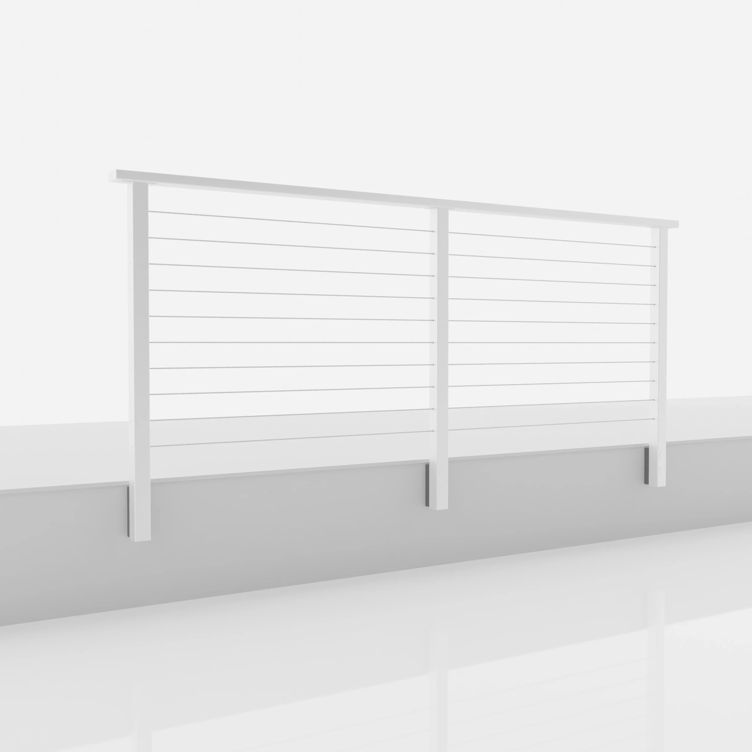 An 8 foot section of white Side Mount Express