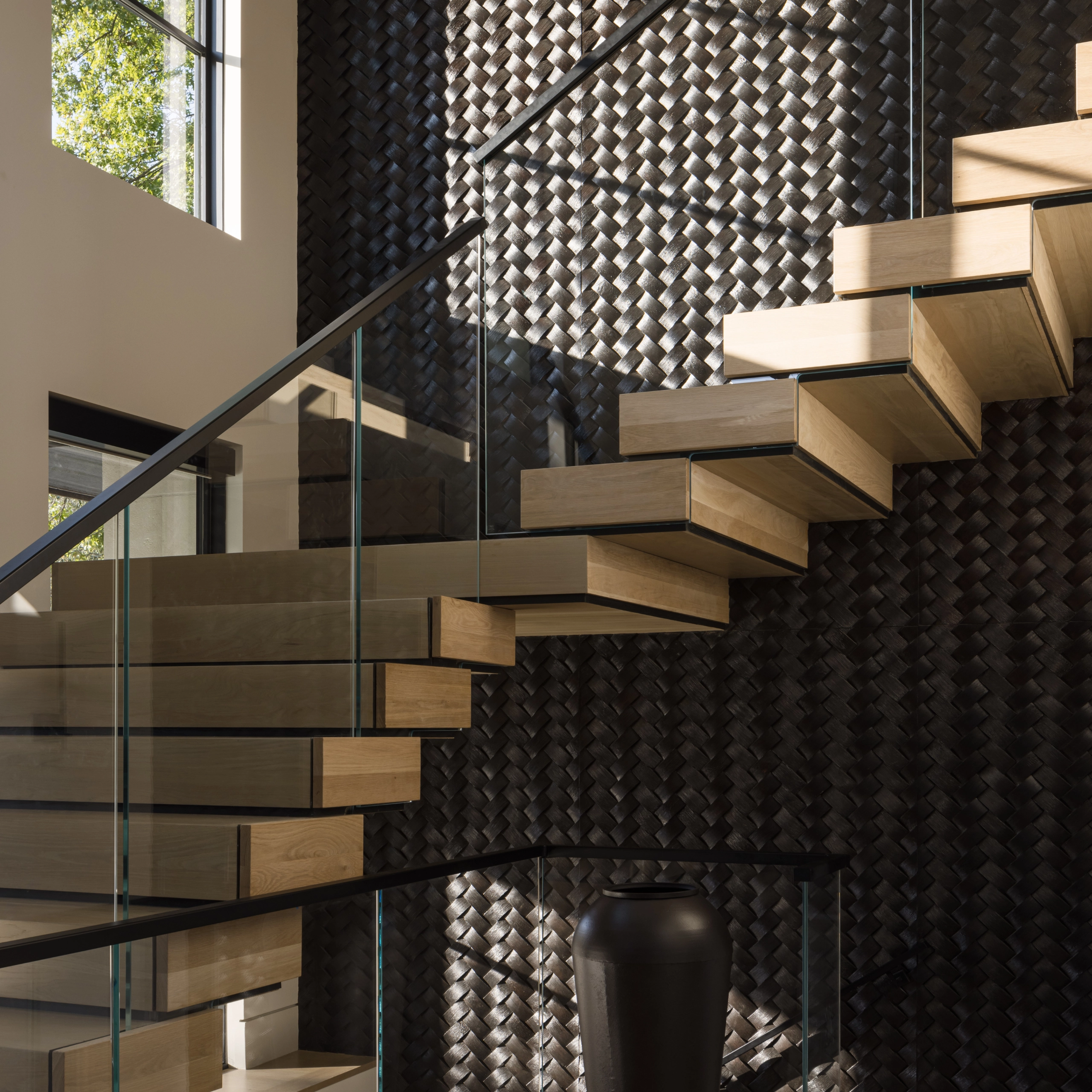 FLIGHT Stack with white oak treads.