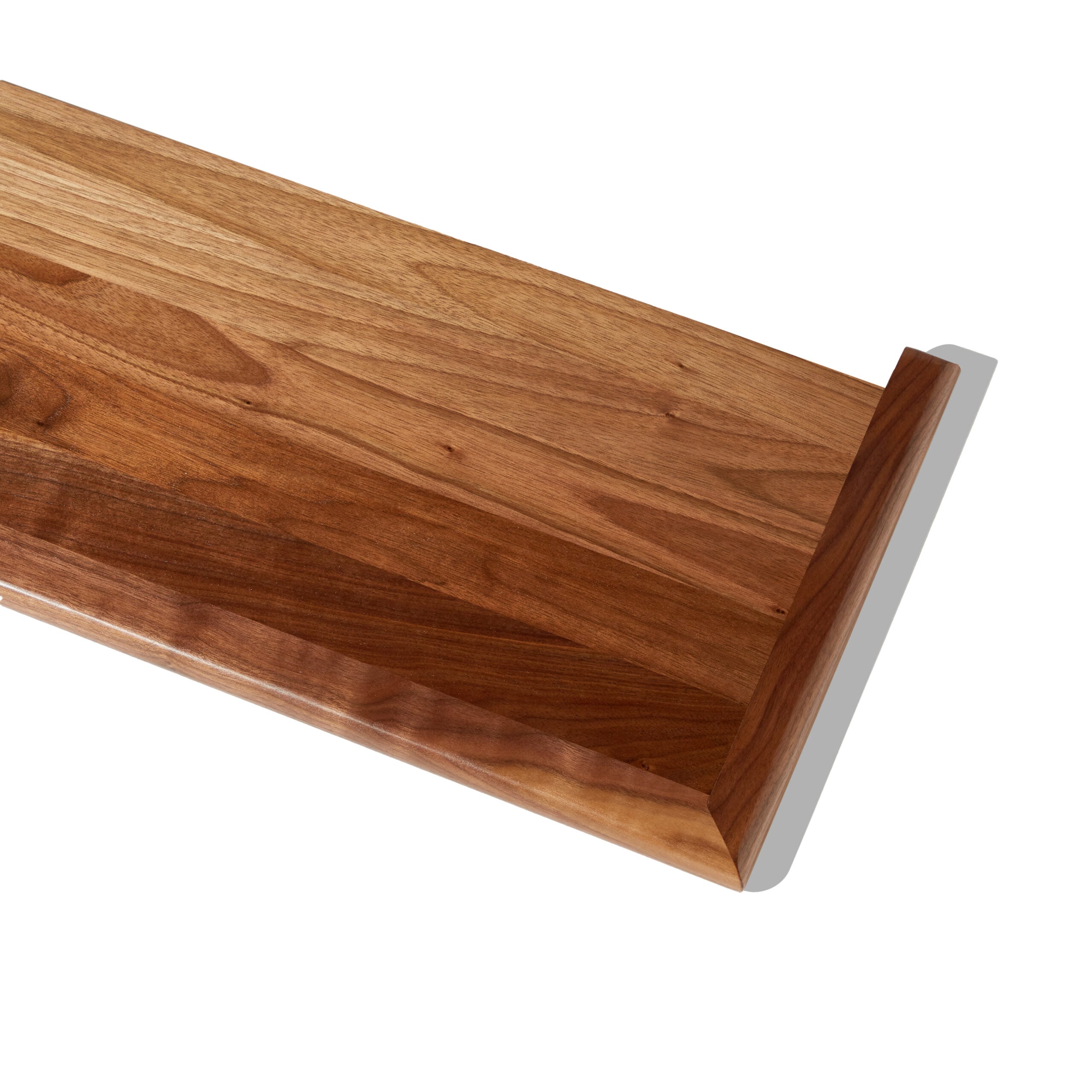 Walnut replacement stair tread detail